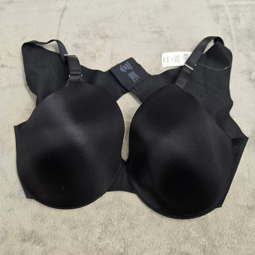 Soma Vanishing Back Full Coverage Bra Black Underwire 42D 570160251